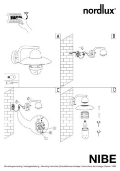 Nordlux Nibe Außenwandleuchte Verzinkt -Nordlux n24981031 ze