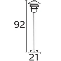 Nordlux Vejers Außen Standleuchte Edelstahl