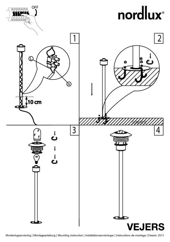 Nordlux Vejers Außen Standleuchte Edelstahl 6 Nordlux Vejers Außen Standleuchte Edelstahl – Bild 4
