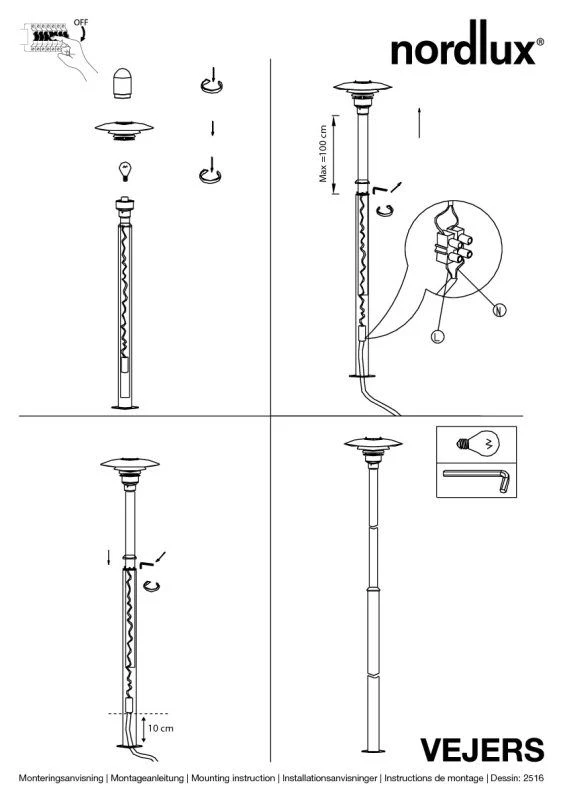 Nordlux Vejers 2M Außen Standleuchte Verzinkt 4 Nordlux Vejers 2M Außen Standleuchte Verzinkt – Bild 2