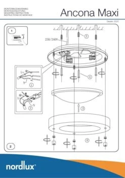 Nordlux Ancona Maxi E27 Deckenleuchte Weiss -Nordlux n25316101 ze