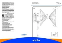 Nordlux Trio 45 Wand U. Deckenleuchte Weiss E27 Mit Stecker 45x15cm -Nordlux n3001601 ze