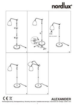 Stehleuchte Schwarz Nordlux Alexander E27 Schwenkbar 9 Stehleuchte Schwarz Nordlux Alexander E27 Schwenkbar -Nordlux n48654003 tz