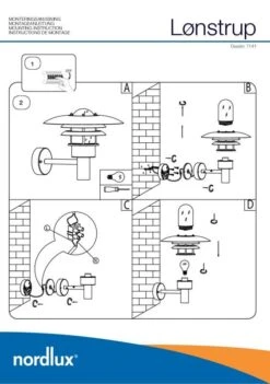 Nordlux LÃ¸nstrup 32 Außenwandleuchte Verzinkt -Nordlux n71411031 ze
