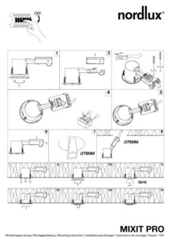 Nordlux Mixit Pro Einbauleuchte Geb. Stahl 7 Nordlux Mixit Pro Einbauleuchte Geb. Stahl -Nordlux n71810132 ze
