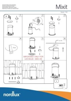 Nordlux Mixit Einbauleuchte Geb. Stahl -Nordlux n71820132 ze