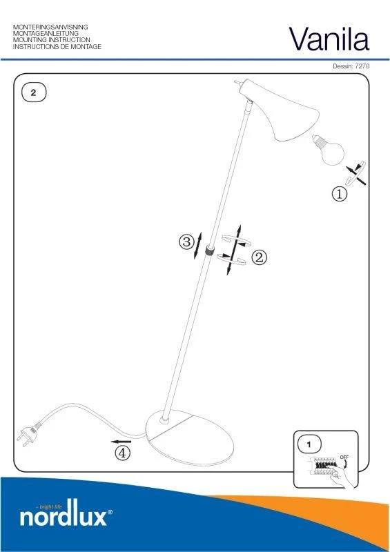 Nordlux Vanila Stehleuchte Weiss 5 Nordlux Vanila Stehleuchte Weiss – Bild 3