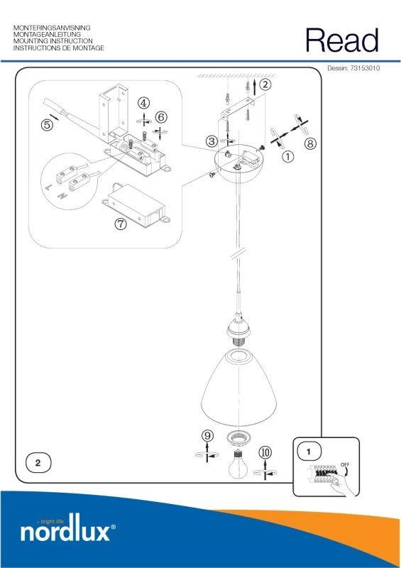 Nordlux Read 14 Pendelleuchte Opal Weiss 6 Nordlux Read 14 Pendelleuchte Opal Weiss – Bild 4