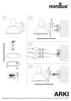 Nordlux Arki Outdoor Außenwandleuchte Schwarz -Nordlux n75181003 ze