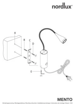 Nordlux Mento Flex Wandspot Weiss -Nordlux n75531001 ze