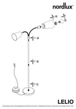 Nordlux Lelio Stehleuchte Schwarz -Nordlux n75554003 ze