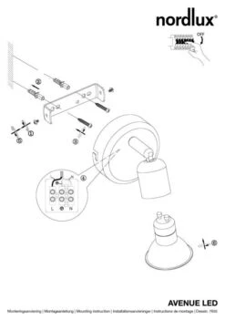Nordlux Avenue LED Wandspot Geb. Stahl 9 Nordlux Avenue LED Wandspot Geb. Stahl -Nordlux n76551132 ze
