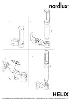 Nordlux Helix Außenwandleuchte Corten -Nordlux n77471031 ze 1 1