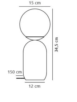 Nordlux NOTTI Tischlampe Grau E14 Mit Kabelschalter 15x15x34,5cm 13 Nordlux NOTTI Tischlampe Grau E14 Mit Kabelschalter 15x15x34,5cm -Nordlux notti tischleuchte tz 2