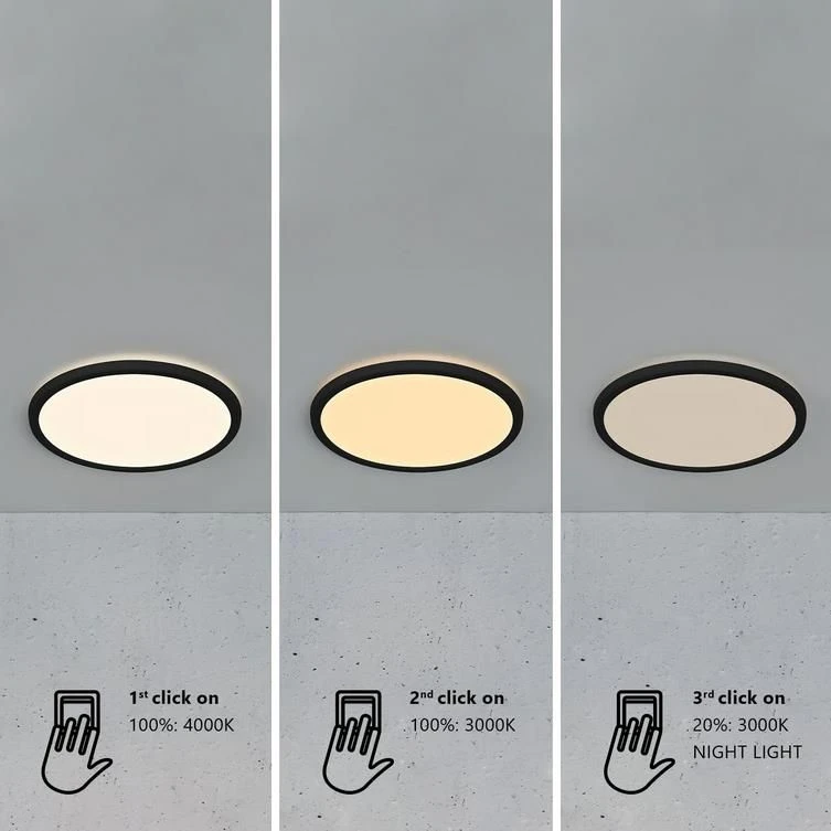 Nordlux OJA 29 LED Deckenleuchte Schwarz, Weiß 1600lm IP54 29,4x29,4x2,3cm 11 Nordlux OJA 29 LED Deckenleuchte Schwarz, Weiß 1600lm IP54 29,4x29,4x2,3cm – Bild 9