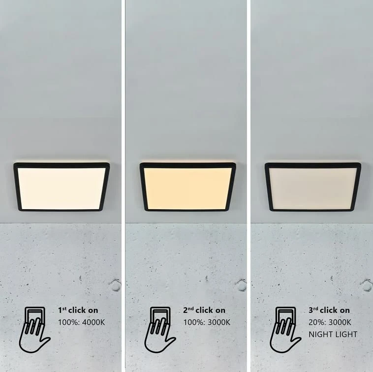 Nordlux OJA 29 Square LED Deckenleuchte Schwarz, Weiß 1600lm IP54 29,4x29,4x2,3cm 10 Nordlux OJA 29 Square LED Deckenleuchte Schwarz, Weiß 1600lm IP54 29,4x29,4x2,3cm – Bild 8