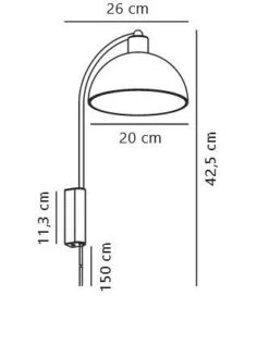 Wandlampe Messing Weiß Nordlux Ellen 20 E14 Mit Kabelschalter -Nordlux wanleuchte ellen 20 tz 1